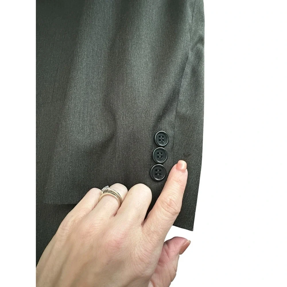 Cremieux Loro Piana Blazer Jacket Blue 100% Wool Size 46L‎ Men's Suit #HR-2
